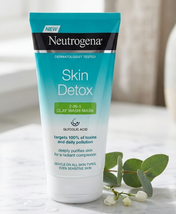 Neutrogena Skin Detox 2-in-1 Clay Wash-Mask (Glycolic Acid)