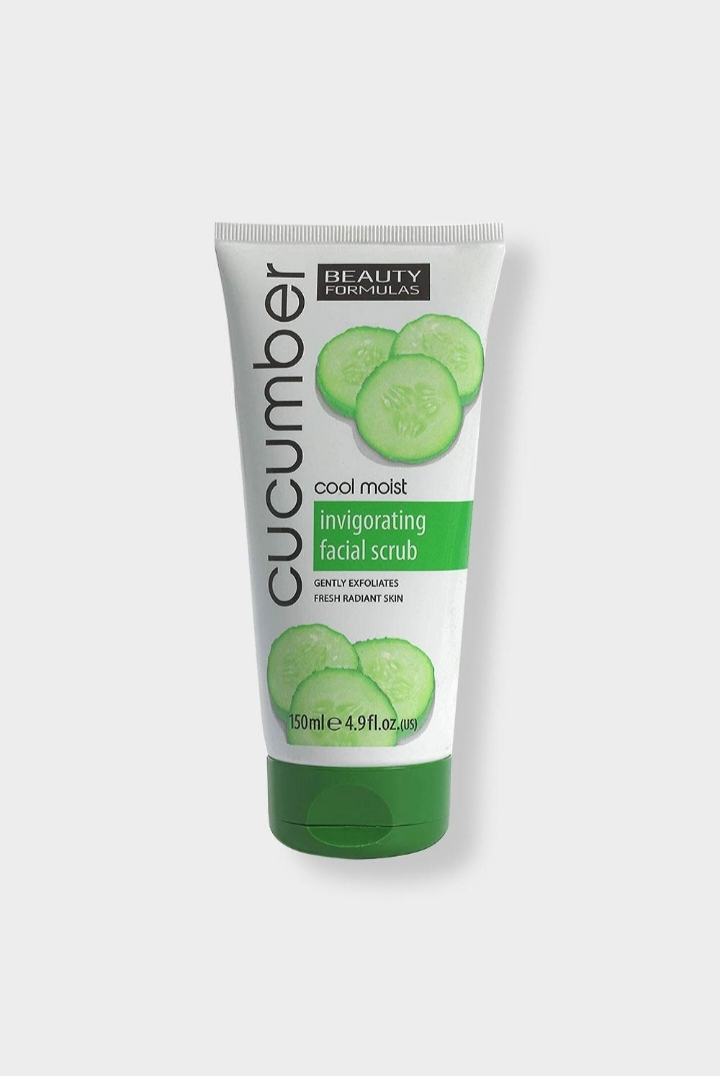 Beauty Formulas cucumber cool moist invigorating facial scrub 150ml